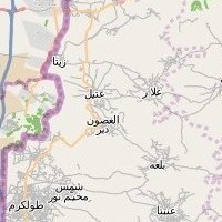 post offices in Palestine: area map for (42) Deir al Gusun